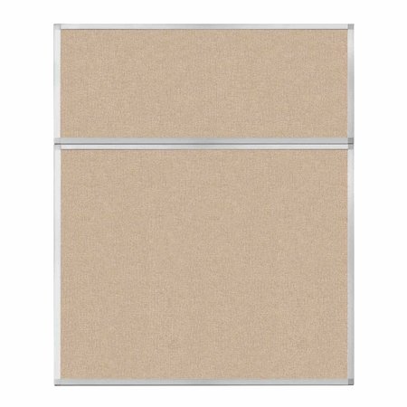 VERSARE Hush Panel Configurable Cubicle Partition 5' x 6' Beige Fabric 1852401